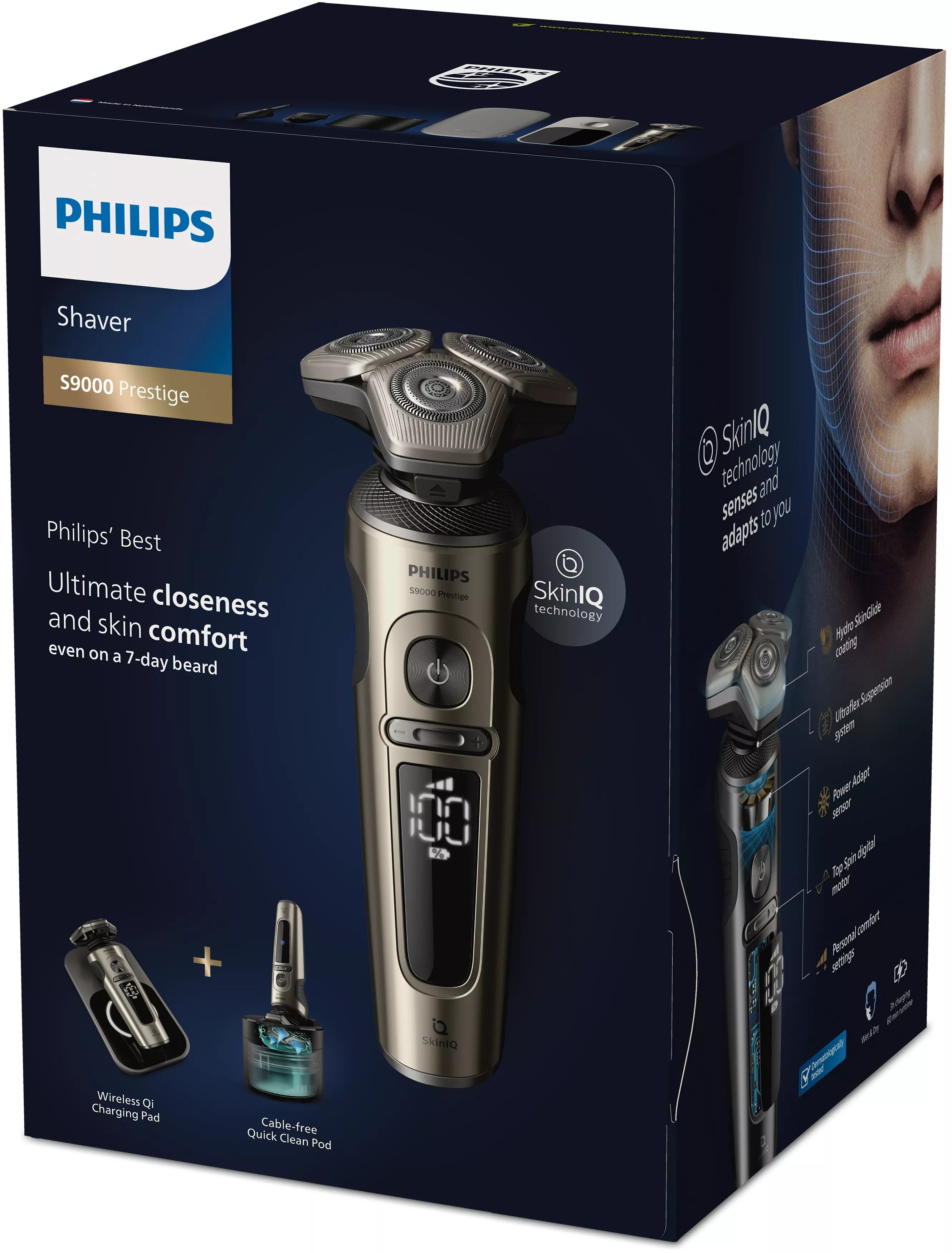 EAN 8720689004206 - Philips SP9883/35 afeitadora Máquina de afeitar de rotación Recortadora Gris imagen 4