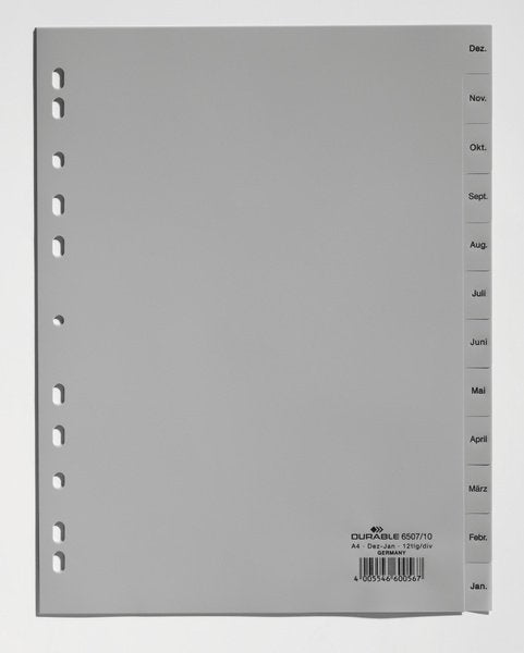 Regimro Mensual Durable Diciembre-Enero 12 Partes Gris