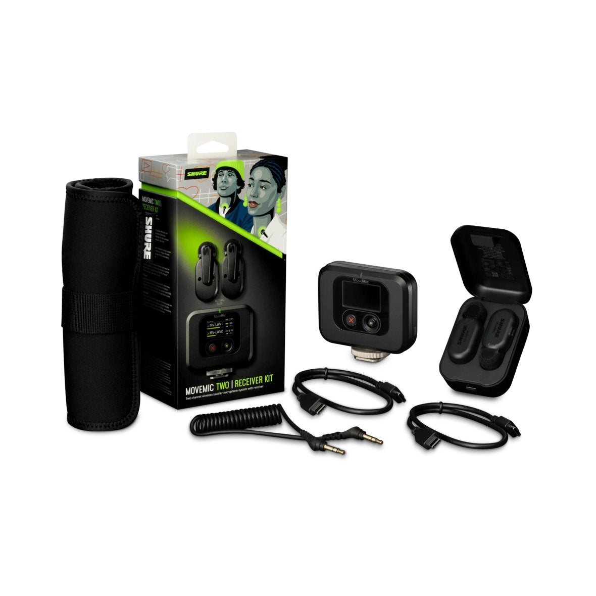 Shure Mv-Two-Kit-Z6 Receptor Para Micrófono Inalámbrico Soporte Para Cámara