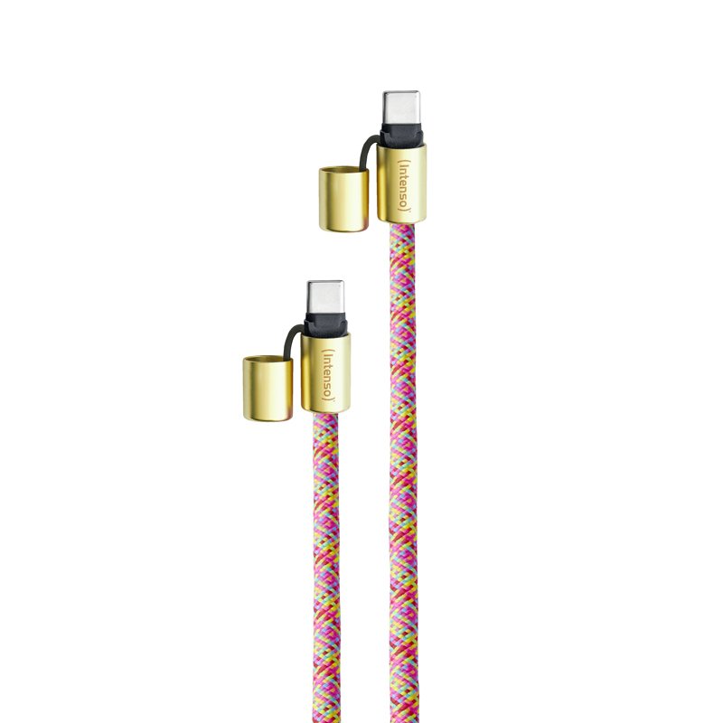 EAN 4034303037223 - Intenso Handykette als Lade- + Datenkabel USB-C bis 1,65m neon mix cable USB USB C Multicolor imagen 2