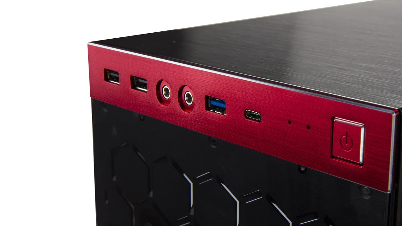 Caja Pc In Win Torre Atx 805c Negro/Rojo Usb 3.1 Tipo C/Lateral Cristal Templado 3mm 1acfae--000221