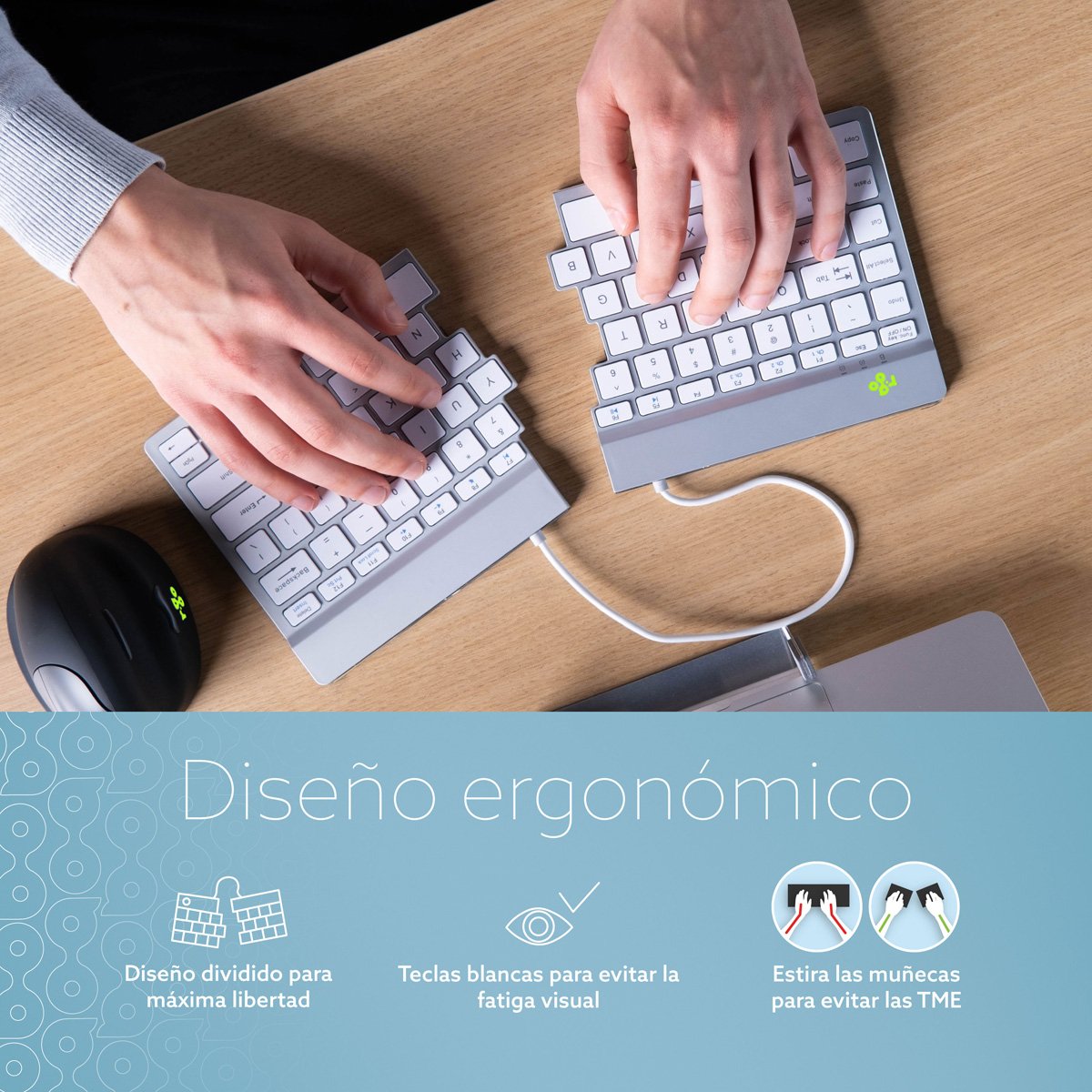 EAN 8719274491859 - R-Go Tools RGOSBUSWLWH teclado Oficina Nórdico imagen 11
