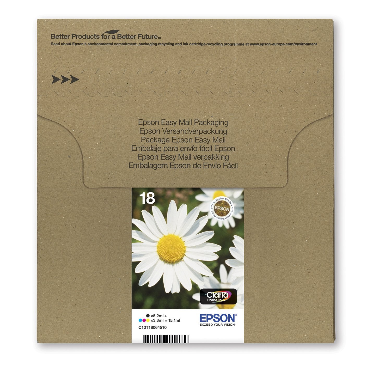 EAN 8715946638850 - Epson Daisy C13T18064511 cartucho de tinta 1 pieza(s) Original Rendimiento estándar Negro, Cian, Magenta, imagen 2
