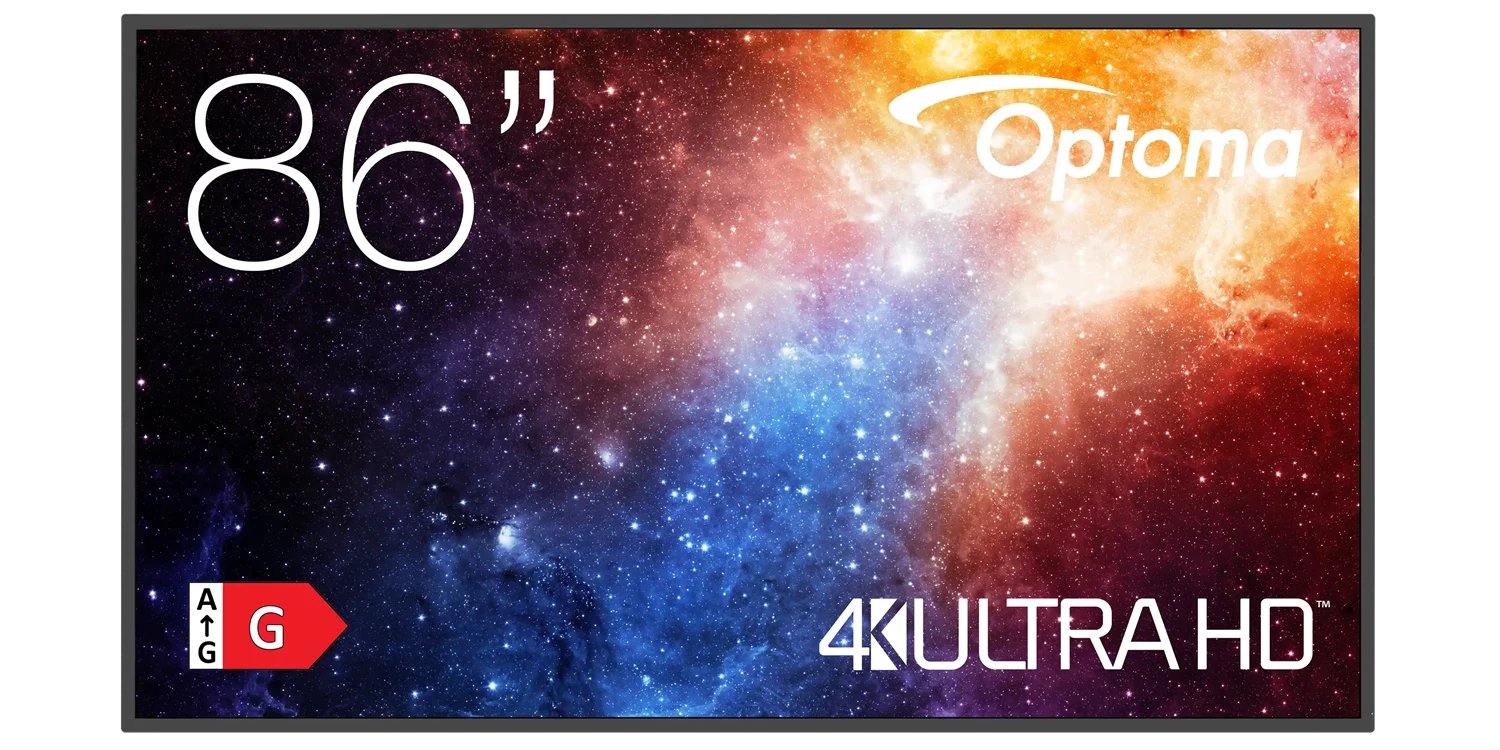 Optoma N3861k Pantalla Señalización Digital 2,18 M (86") Led Wifi 450 Cd / M² 4k Ultra Hd Negro Android 11 24/7