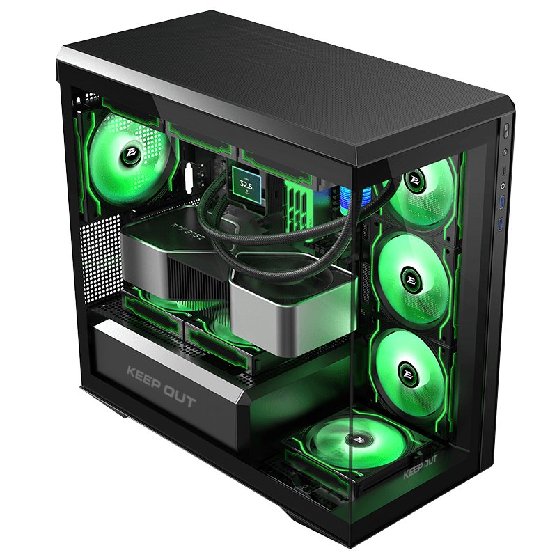 Caja Microatx Xc-905pro+ Argb + Type-C Keepout Bahías Int.: 1x3,5, 1x2,5/ 2xusb3.0, 1xusb Tipo C/ Audio In/Out