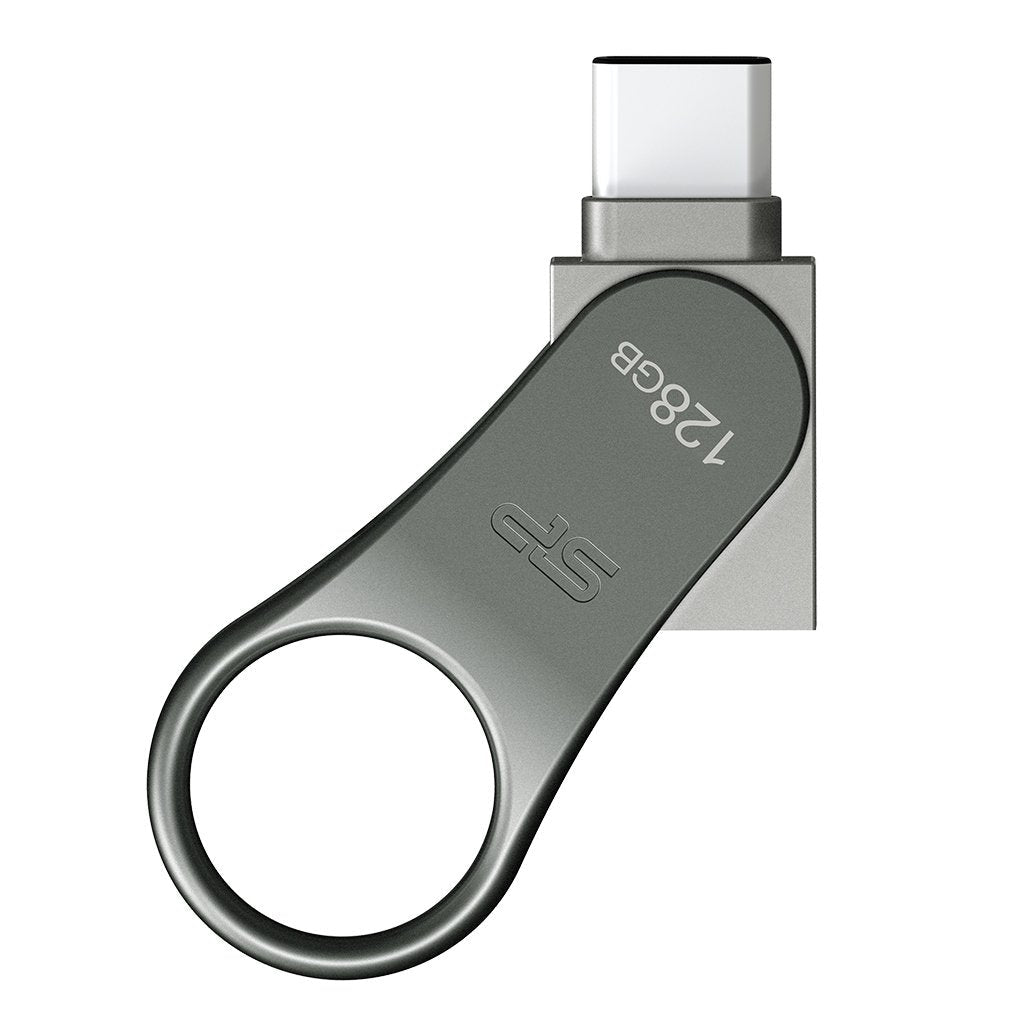 Pendrive Silicon Power 128gb Usb3.0 C80 Silver Type-C Ready