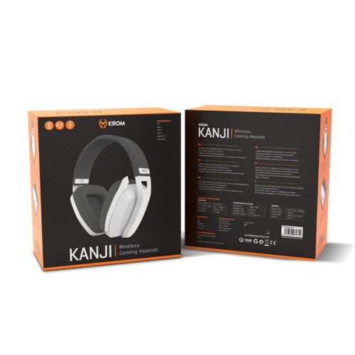 Auriculares Gaming Krom Kanji Wireless Blanco