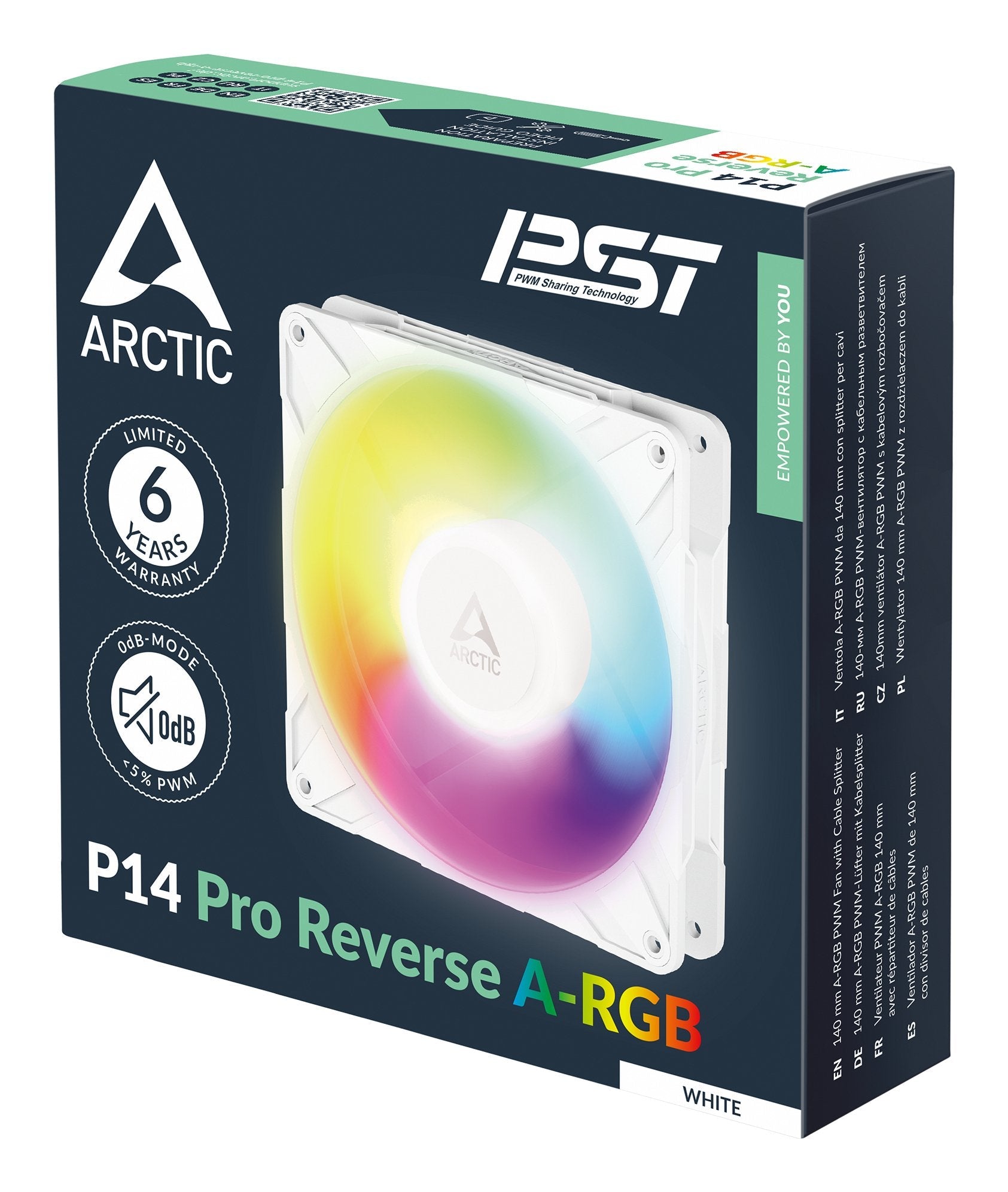 Arctic Ventilador 140*140*27 P14 Pro Reverse A-Rgb White