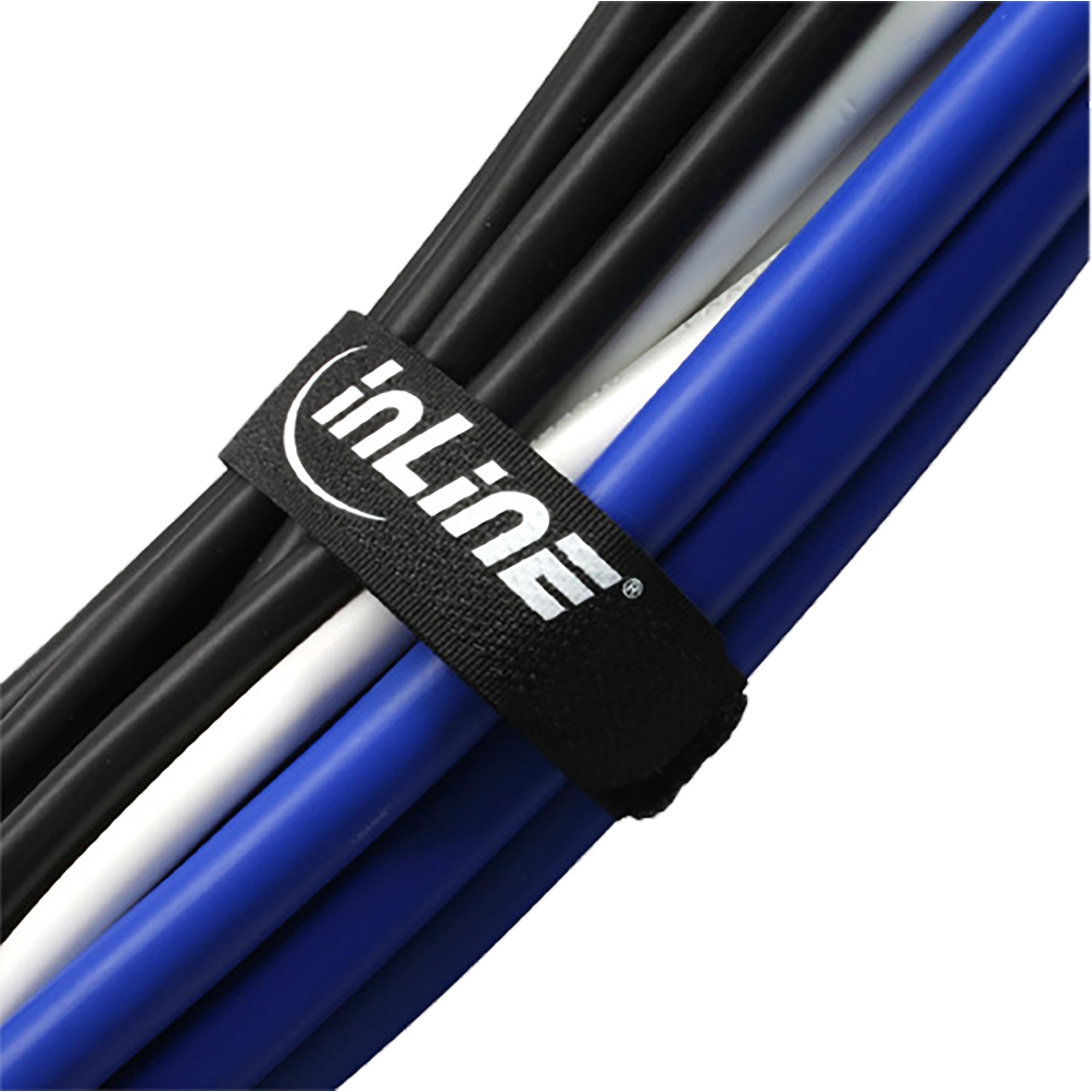 Juego De Cintas De Velcro Inline Cable Strip 10 Uds. Negro