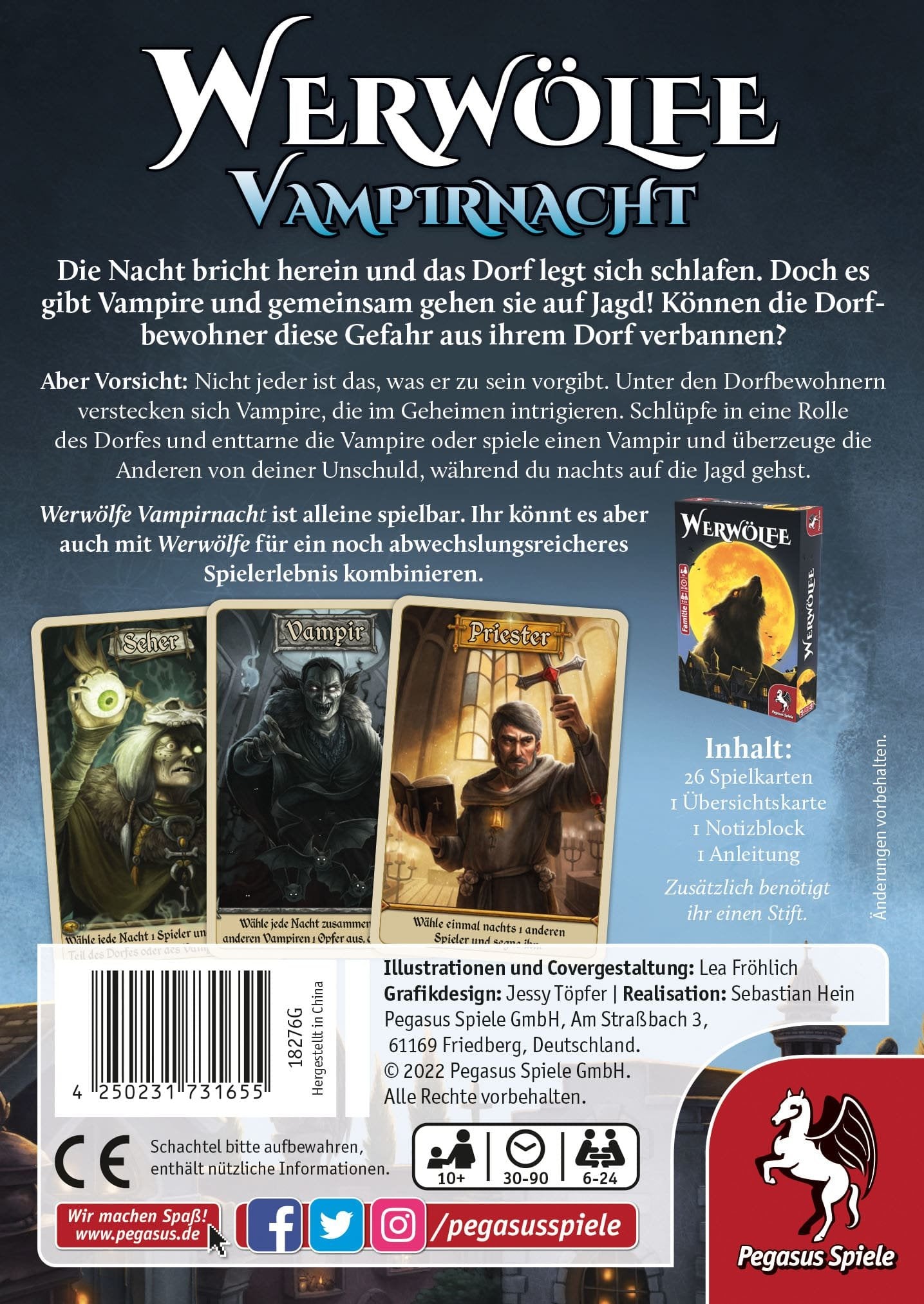 Pegasus Werewolves - Noche De Vampiros, Juego De Cartas 18276g