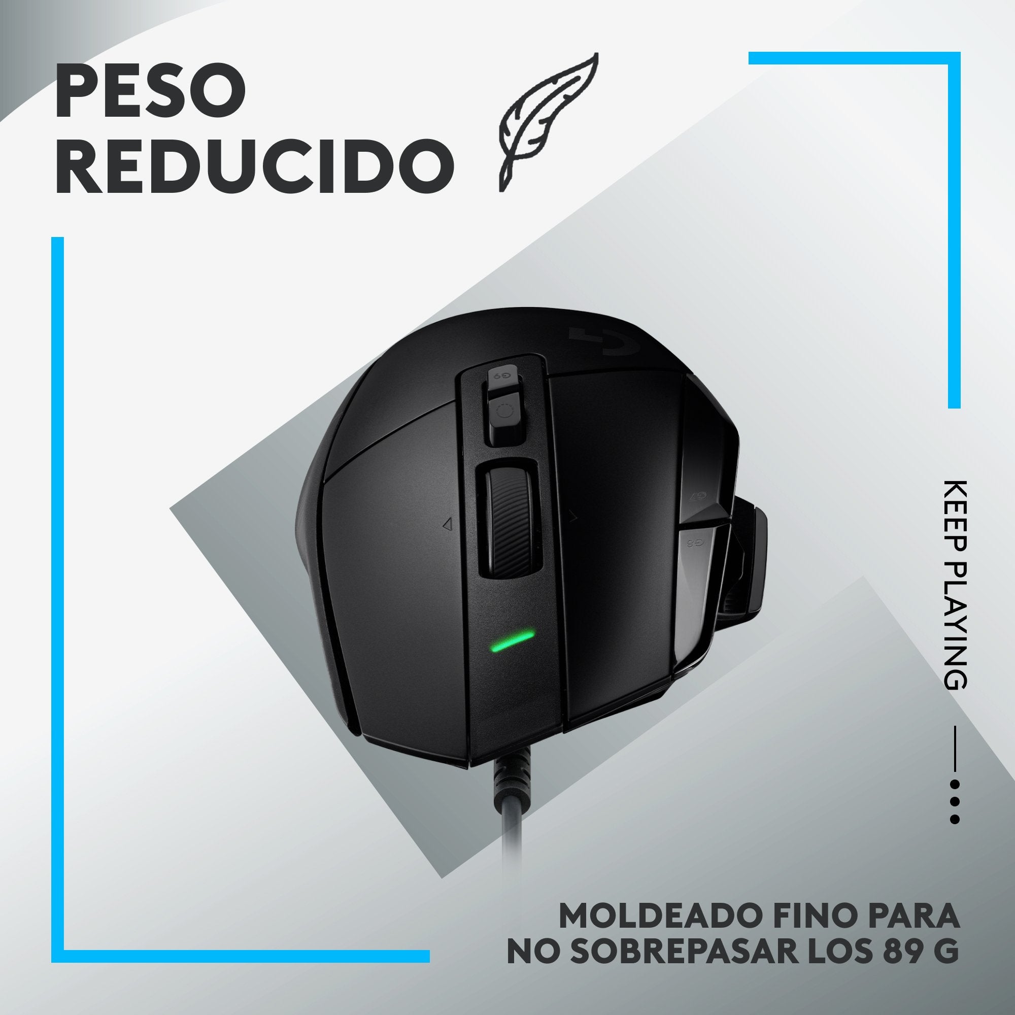 EAN 5099206096301 - Logitech G 910-006139 ratón Juego mano derecha USB tipo A Óptico 25600 DPI imagen 10