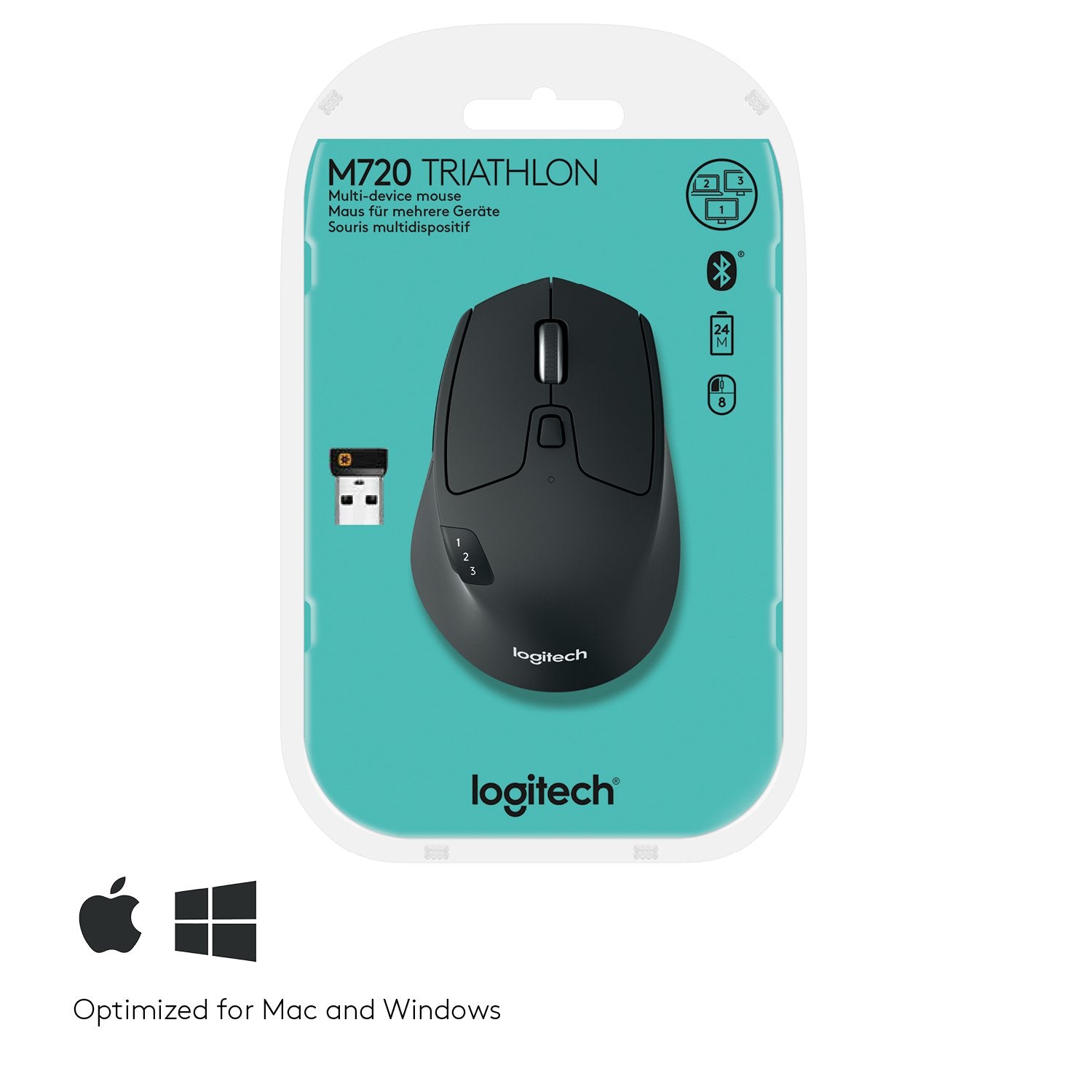 EAN 5099206065086 - Logitech 910-004791 ratón Oficina mano derecha RF Wireless + Bluetooth Óptico 1000 DPI imagen 16
