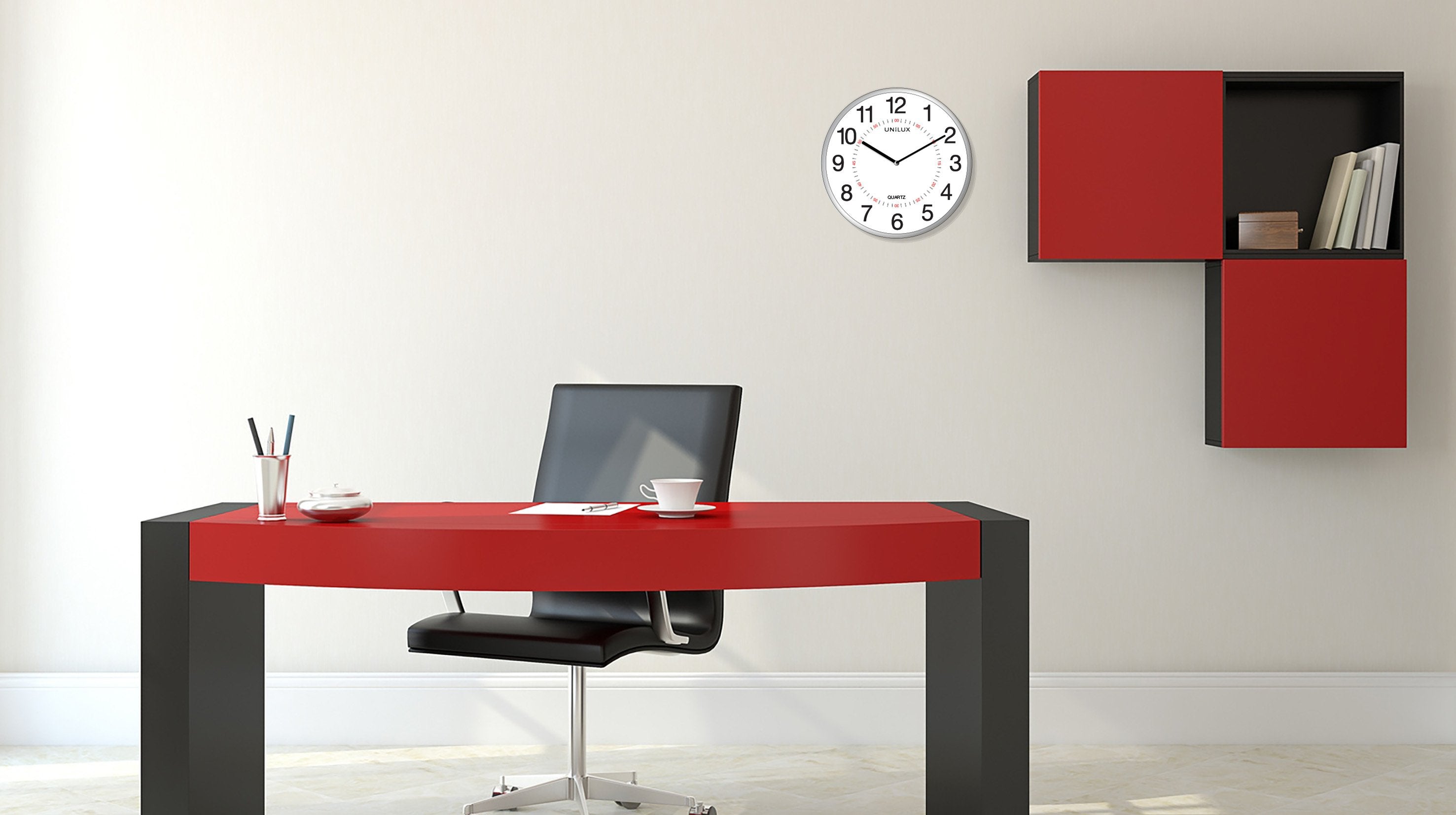 EAN 3595560022366 - Unilux 400094280 reloj de mesa o pared Reloj de cuarzo Alrededor Gris imagen 2