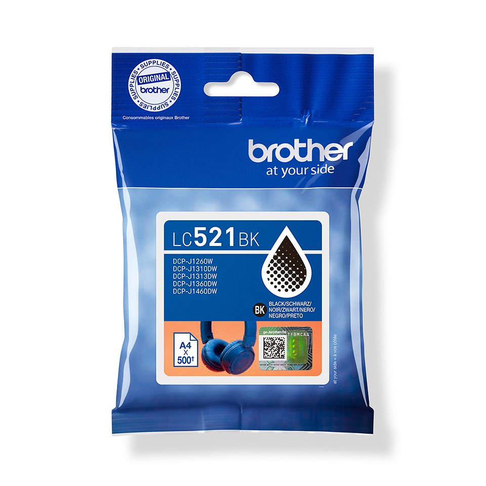 EAN 4977766839174 - Brother LC521BK cartucho de tinta 1 pieza(s) Original Negro imagen 1