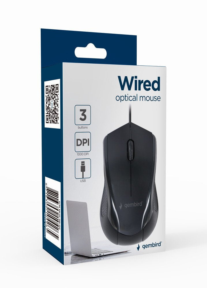 Gembird Raton Optico Usb Negro Mus-3b-02