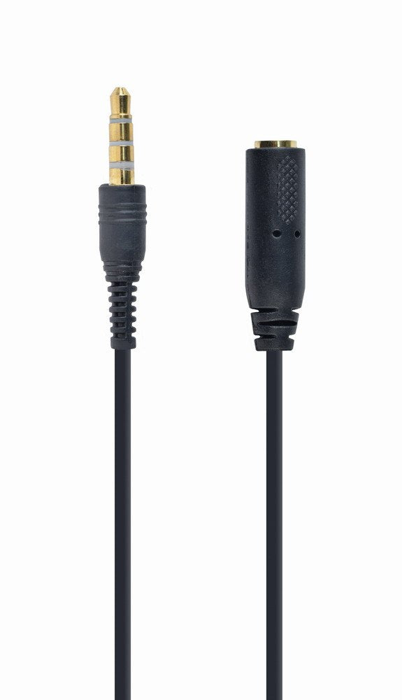 Gembird Cable Audio Jack 3.5 M/H 4pin 0.18m Negroâ Cca-419