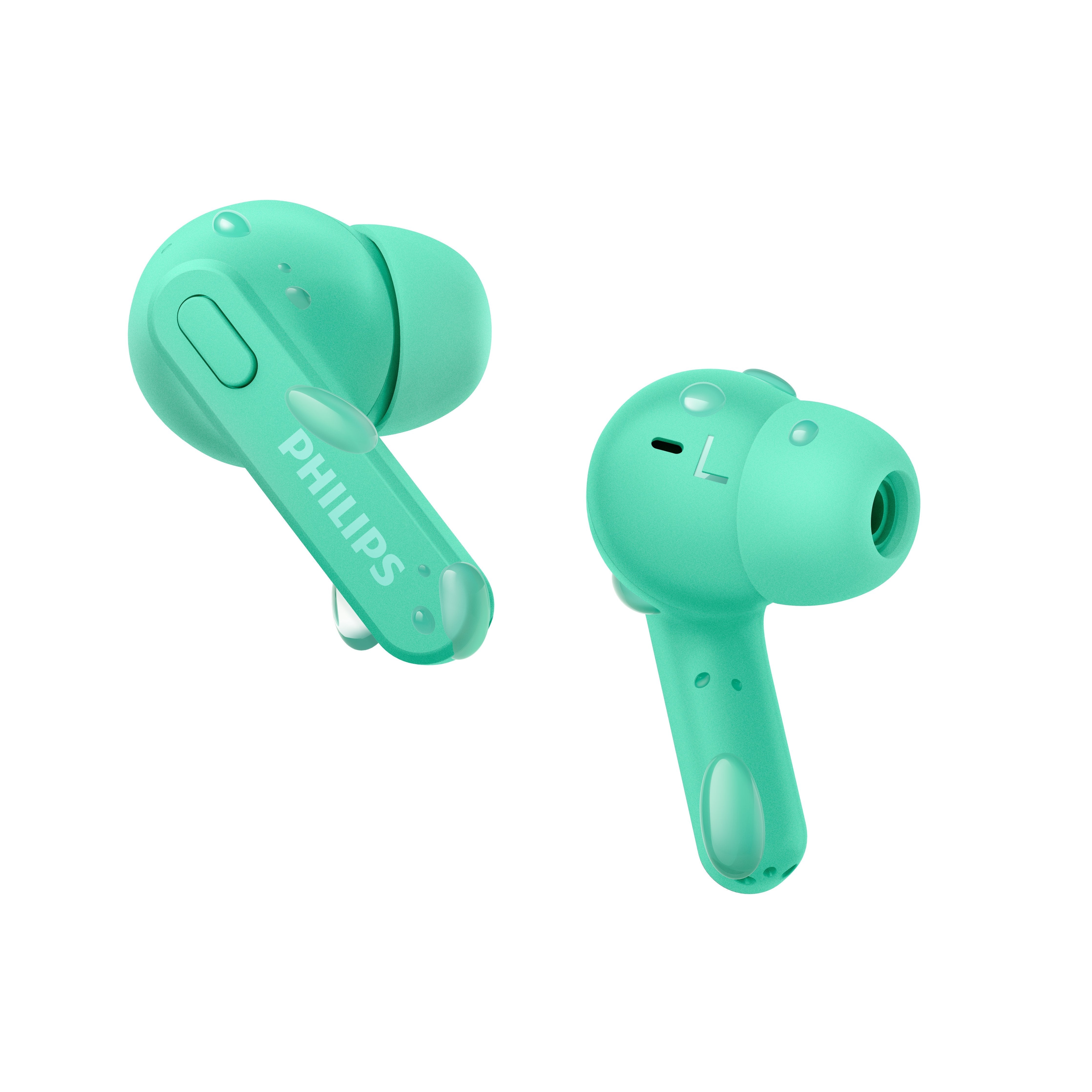 Auriculares Bluetooth Philips Tat2206gr/00 Green Ipx4 Estuche De Carga