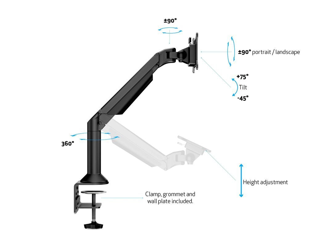 Multibrackets 9369 Soporte Para Monitor 81,3 Cm (32") Escritorio Negro