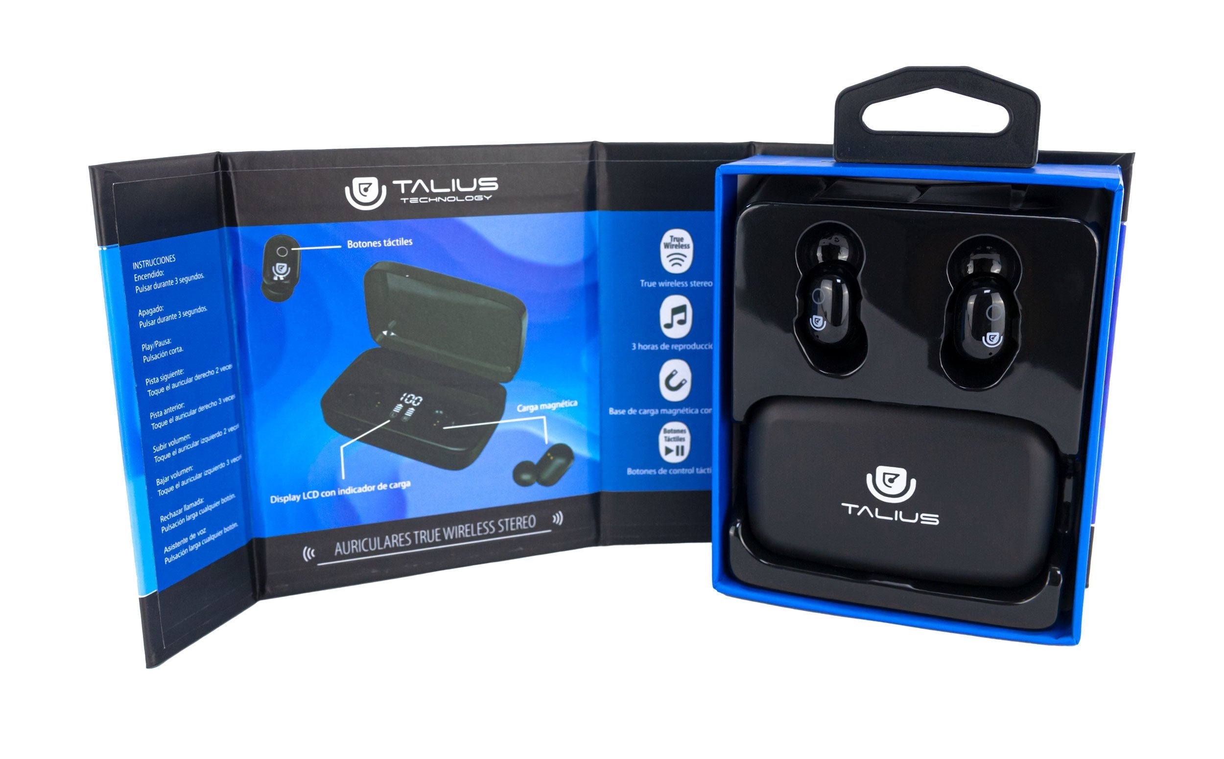 Talius Intrauricular Ea-5010 Tws Bt 5.0 3/4h Black