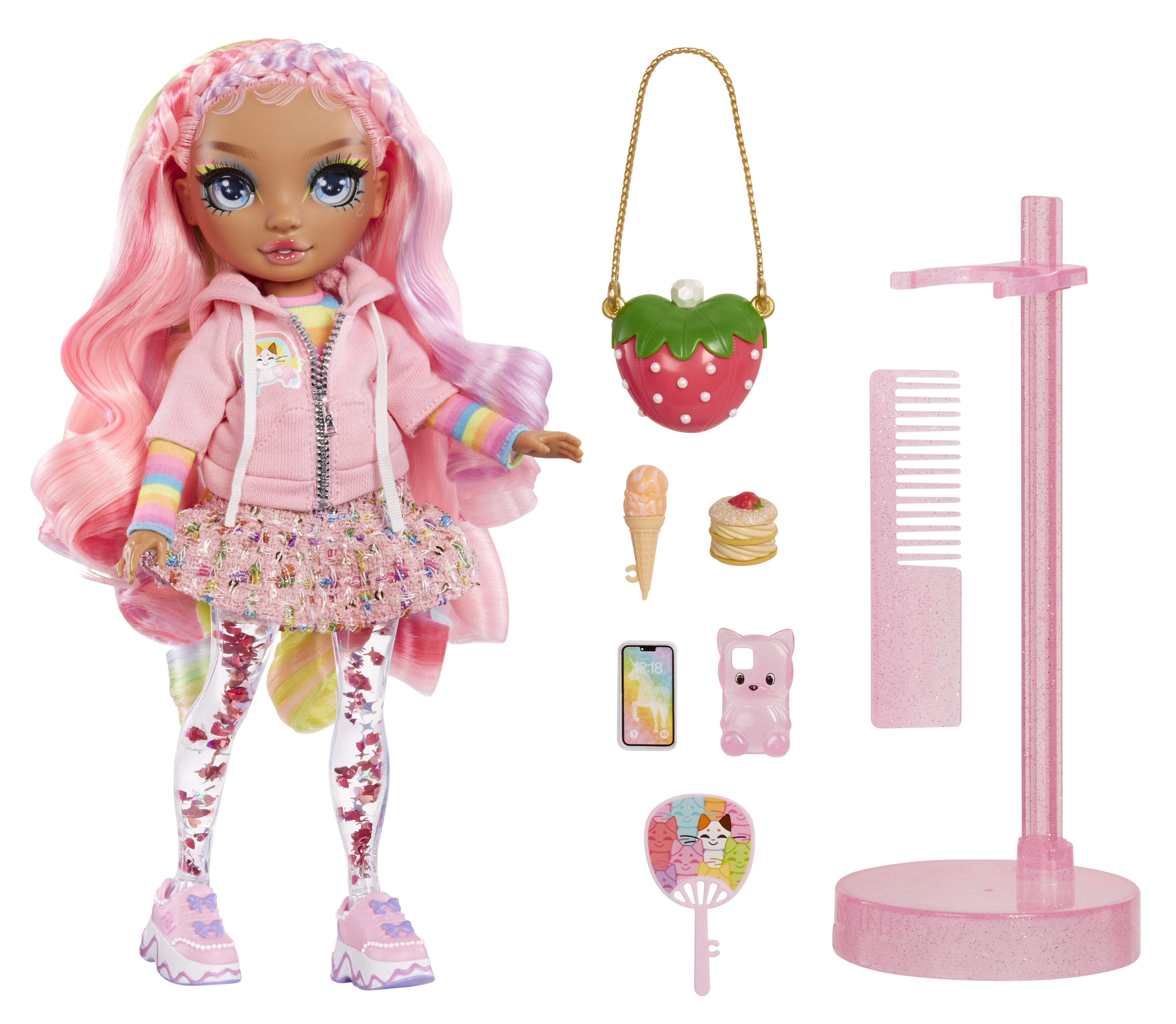 EAN 0035051427780 - Rainbow High Sparkle & Shine Fashion Dolls- Rosetta (Pink) imagen 1