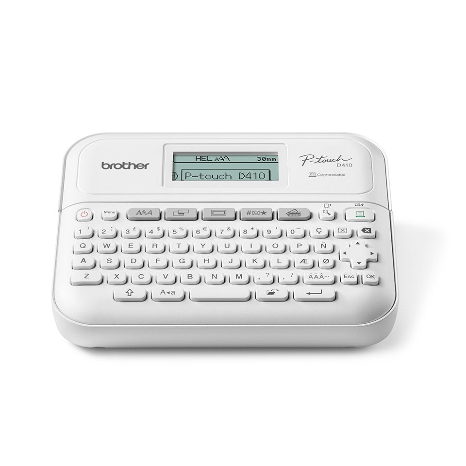EAN 4977766823425 - Brother PT-D410 impresora de etiquetas Transferencia térmica 180 x 180 DPI 20 mm/s Alámbrico TZe QWERTY imagen 1