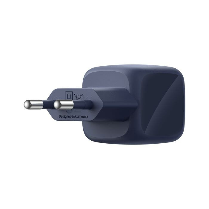 Pack Cargador De Red *Gan* Usb-C 30w Pd + Cable Tresse Usb-C Vers Usb-C 2m - Indigo - Belkin