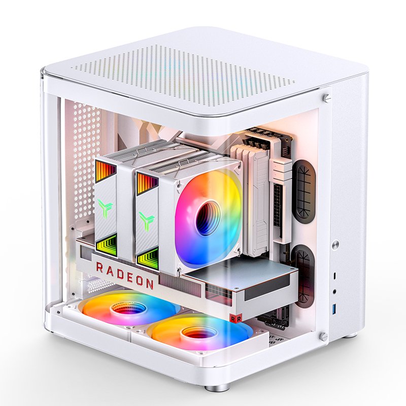 Jonsbo Tk-1 2.0 Micro-Atx Carcasa, Tempered Glass - Blanco