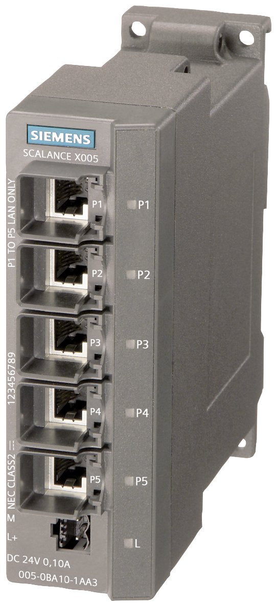 Siemens Industrial Ethernet Switch 6gk5005-0ba10-1aa3 6gk50050ba101aa3 - - 0.1 - - 0 - Switch - 0,1 Gbps