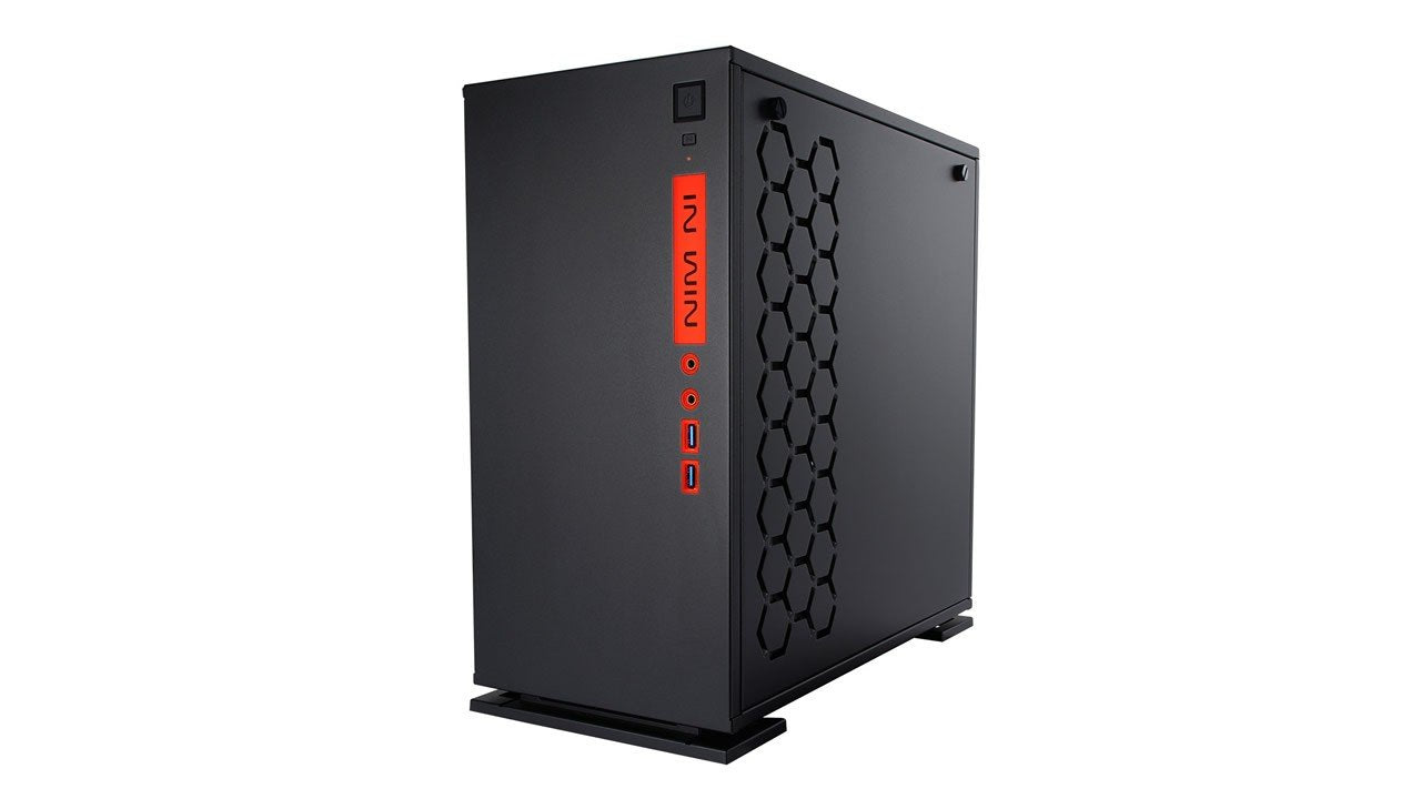 Caja Pc In Win Torre Micro Atx C 301 Negro Detalle Frontal Rojo/Lateral Cristal Templado 3mm 1acfai--000050