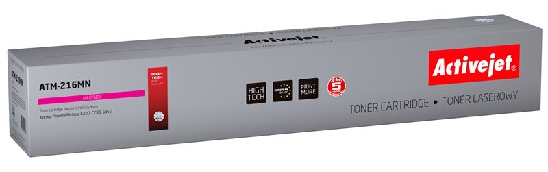 Activejet Cartucho De Tóner Atm-216mn (Reemplazo De Konica Minolta Tn216m Supreme 26000 Páginas Rojo)