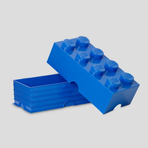 Lego Storage Brick 8 Azul, Caja De Almacenamiento Azul