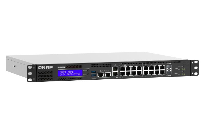 EAN 4713213517864 - QNAP QGD-1602P Gestionado L2 2.5G Ethernet (100/1000/2500) Energía sobre Ethernet (PoE) Negro, Gris imagen 3