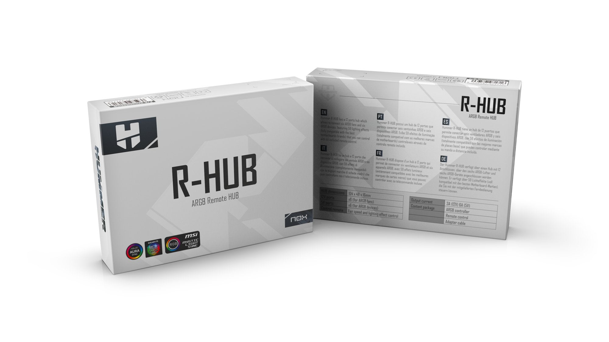 Nox Hummer R-Hub Controlador Argb Led/Ref.