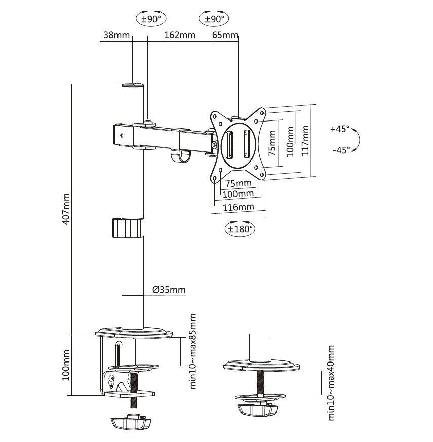 EAN 4015867228258 - Equip 650156 soporte para monitor 81,3 cm (32") imagen 8