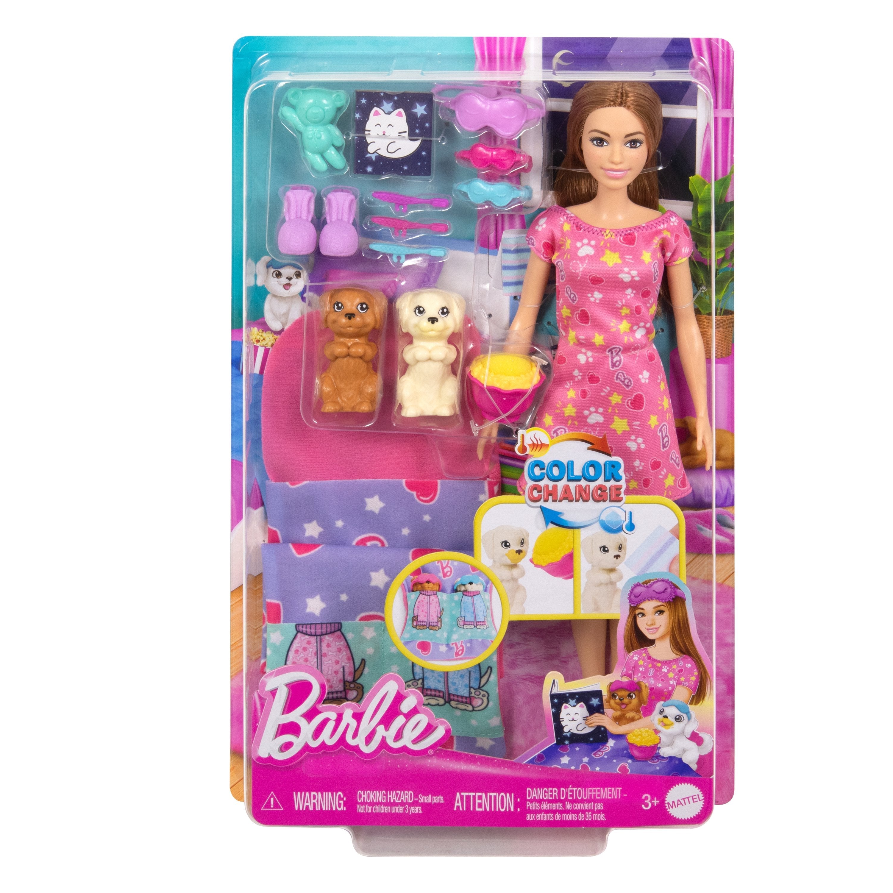 Muñeca Mattel Barbie Cachorro Pijama Fiesta Hxn01