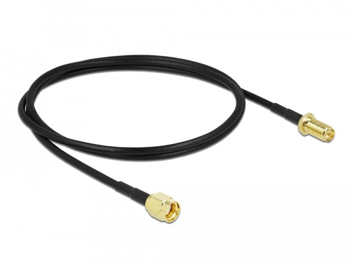 Delock Antennencable Rp-Sma Stecker Zu Rp-Sma Buchse Lmr Cfd100 1 M Low Loss