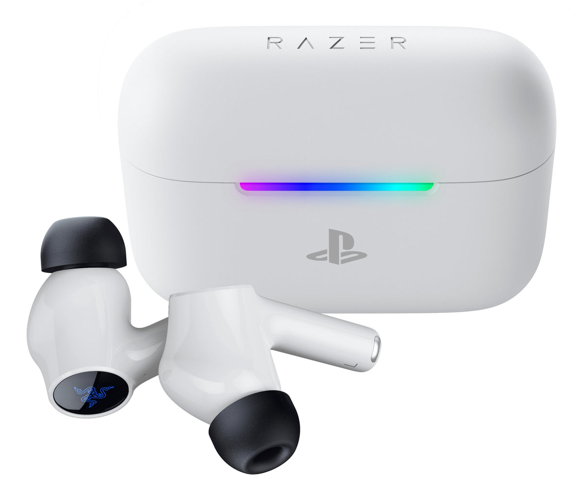Auriculares Razer Hammerhead V3 X Hyperspeed Playstation Inalámbricos Gaming Multiplataforma - Hyperspeed Y Bluetooth - 40 Horas La Batería - Impermeable Ipx4 - Thx Spatial Audio Blanco