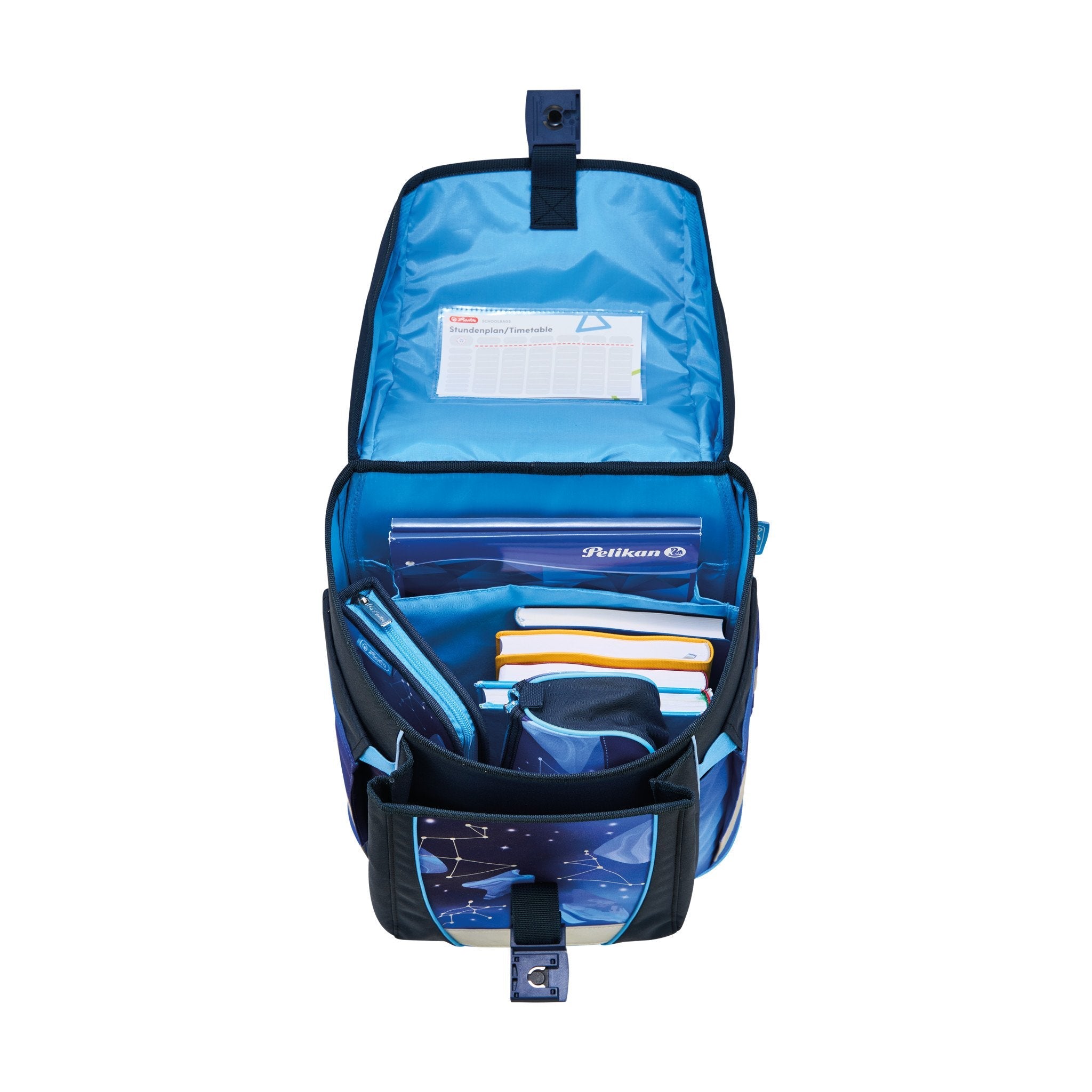 EAN 4008110396354 - Herlitz FiloActive XL Plus Cosmic juego de mochila escolar Niño Poliéster Azul, Azul oscuro imagen 8