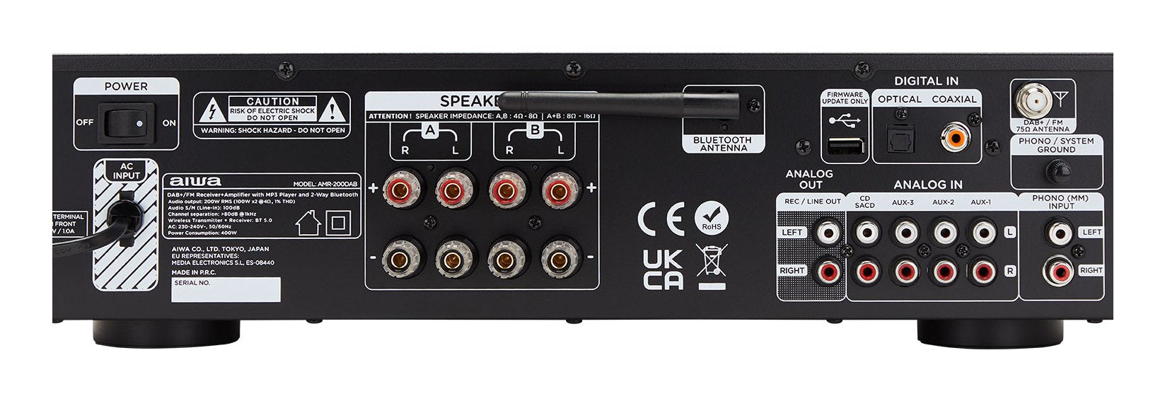 Amplificador Estéreo Aiwa Amr-200dab 200w