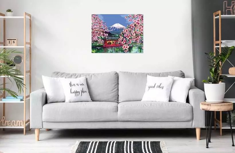 Edición De Lienzo De Ravensburger Creart - Blossom De Cereza Japonés, Pintura 23914