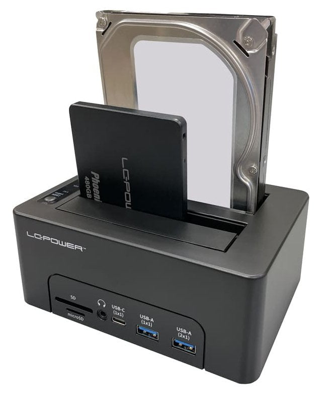 EAN 4262443280227 - LC-Power LC-DOCK-C-MULTI-HUB base de conexión para disco duro USB 3.2 Gen 2 (3.1 Gen 2) Type-C Negro imagen 3