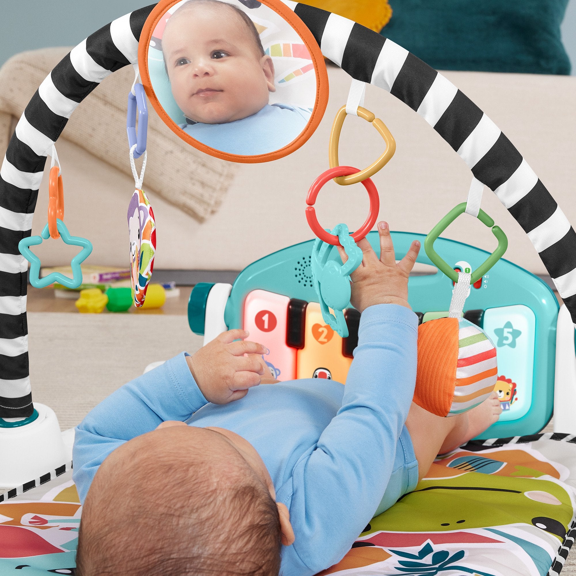 EAN 0194735224043 - Fisher-Price Kick & Play Tela, Plástico Multicolor Manta de juegos para bebés imagen 5