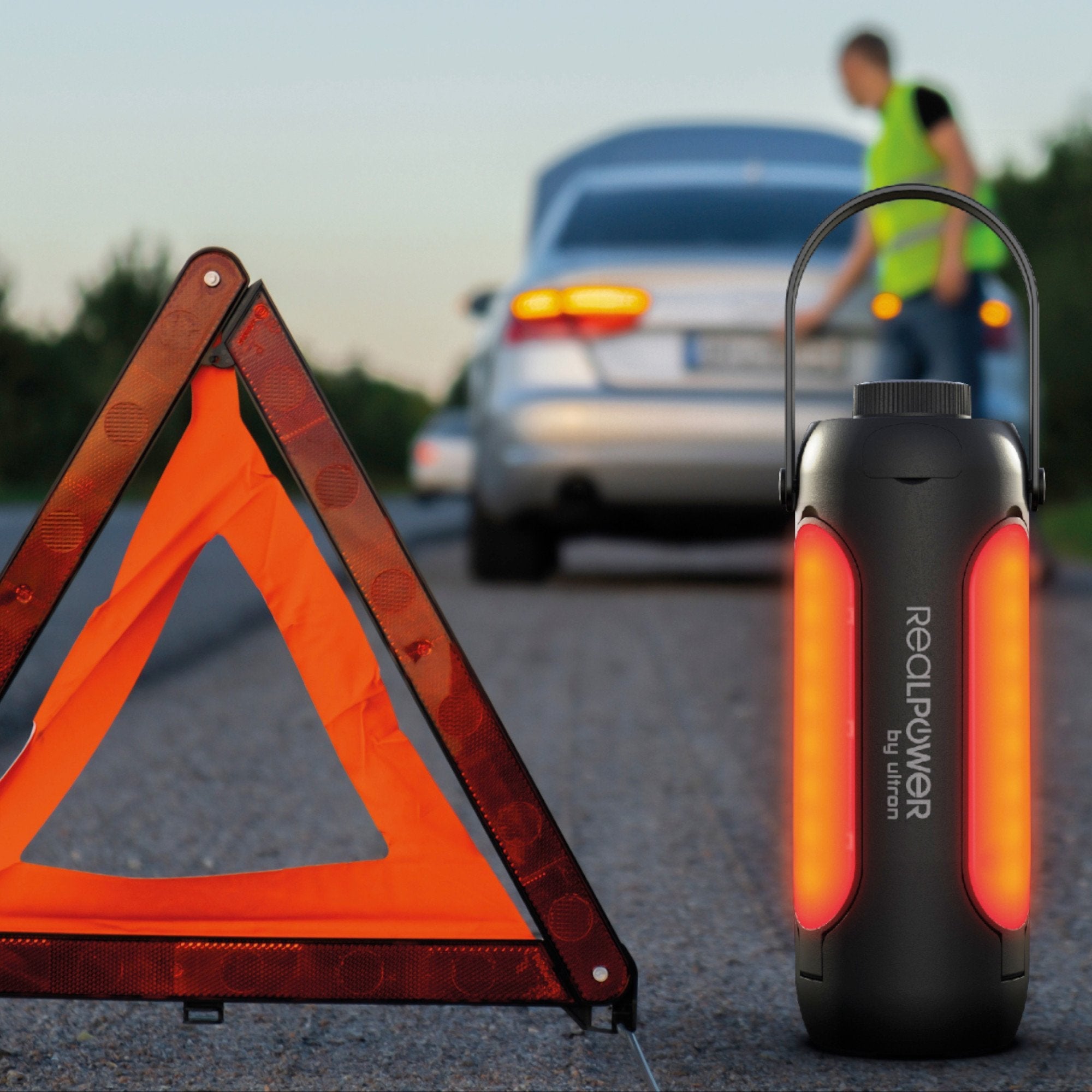 Realpower Led Outdoor Light 190,Solar,Negro,6.000mah