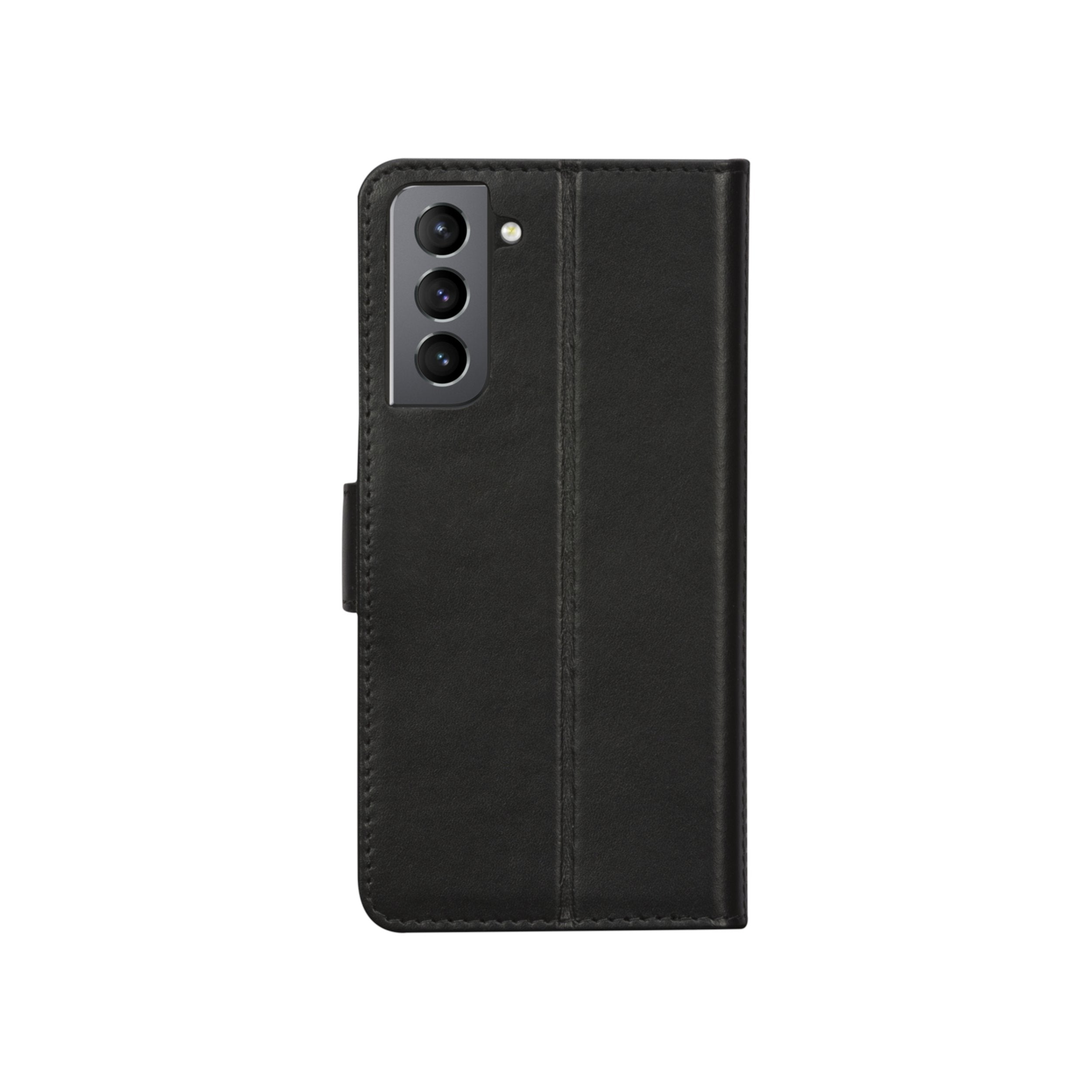 Dbramante1928 Copenhagen Funda Con Tapa Para Teléfono Móvil Cuero De Grano Entero Negro Para Samsung Galaxy S21+ 5g