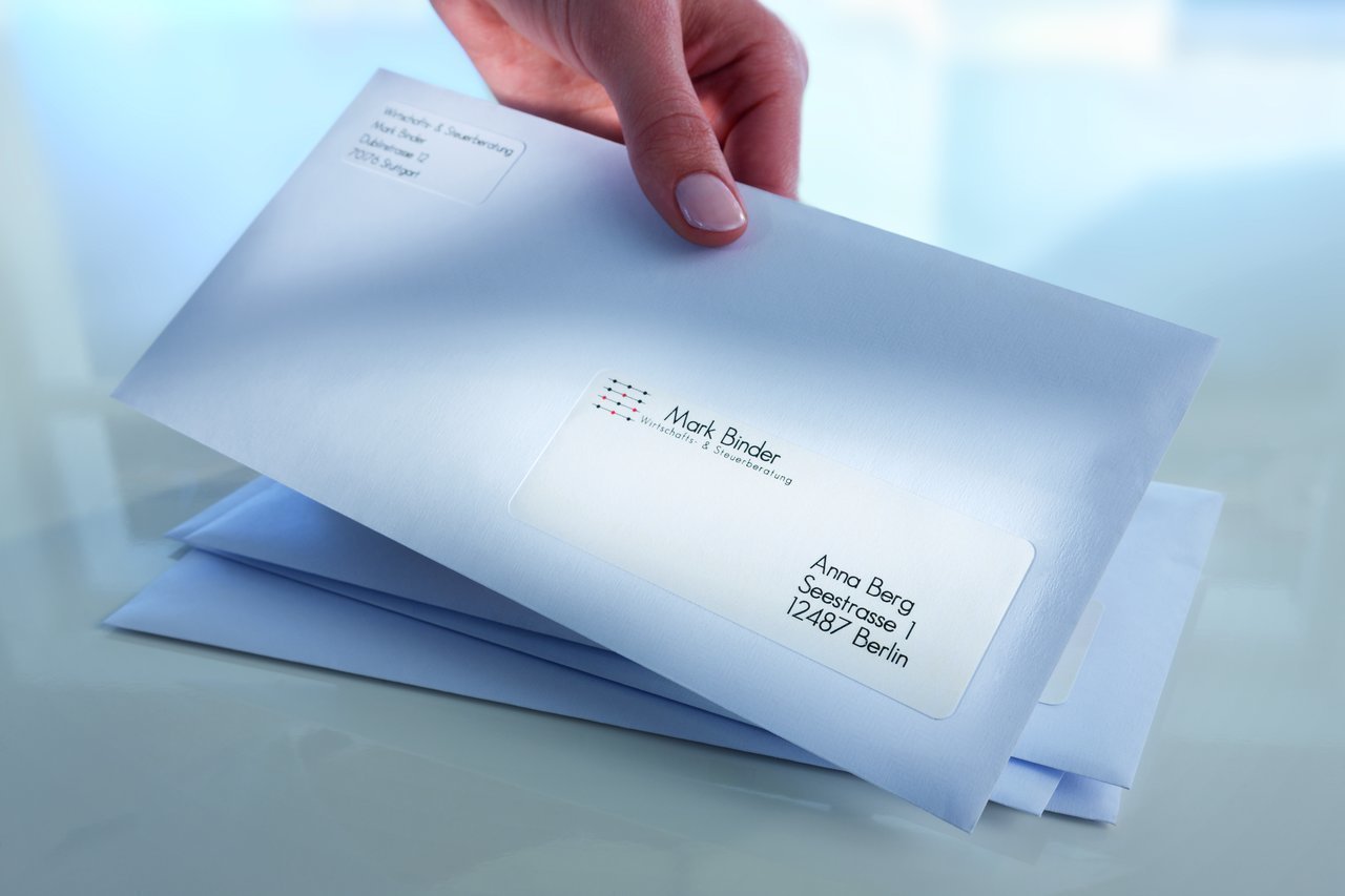 Avery Etiquetas Adhesivas 63,5x38,1mm Inkjet/Láser Para Sobres 21 X 100h Blanco