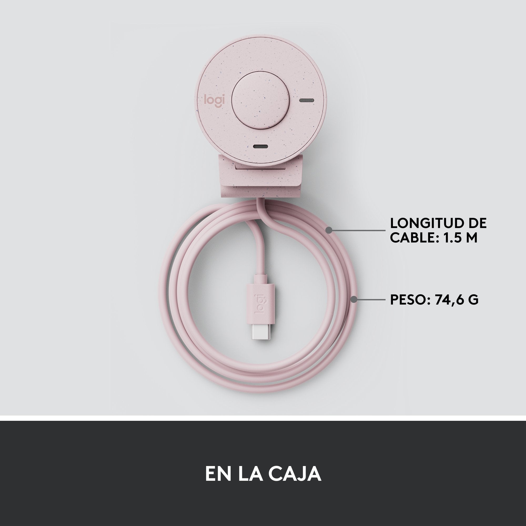 Logitech Brio 300 Cámara Web 2 Mp 1920 X 1080 Pixeles Usb-C Rosa