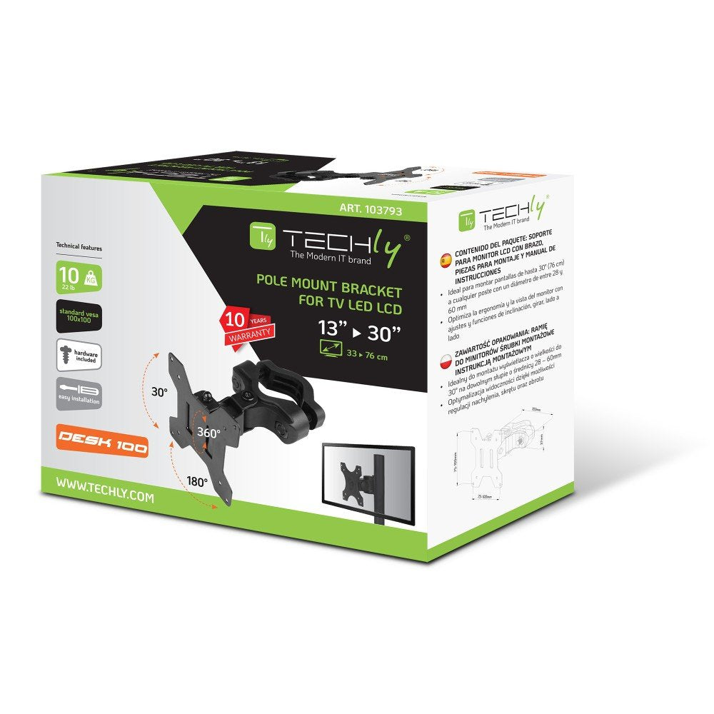 EAN 8051128103793 - Techly ICALCD100BK Escritorio Negro imagen 2