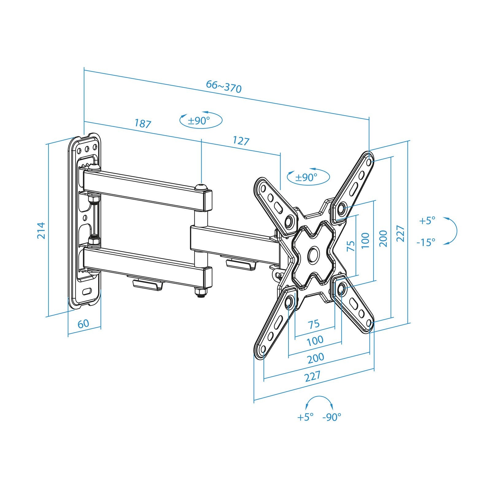 EAN 8433281014510 - TooQ LP1345TN-B soporte para TV 109,2 cm (43") imagen 8