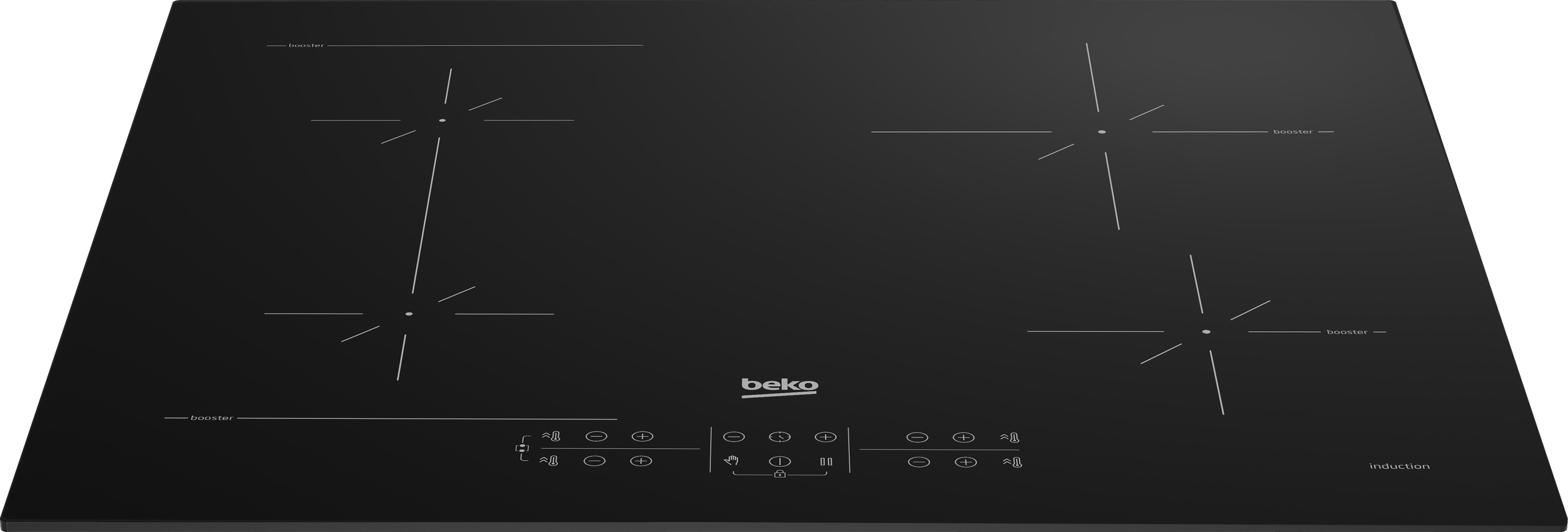 Beko Hii64200sfmt Hob, Induction, Width 59cm, 4 Cooking Zones, Touch Control, Black