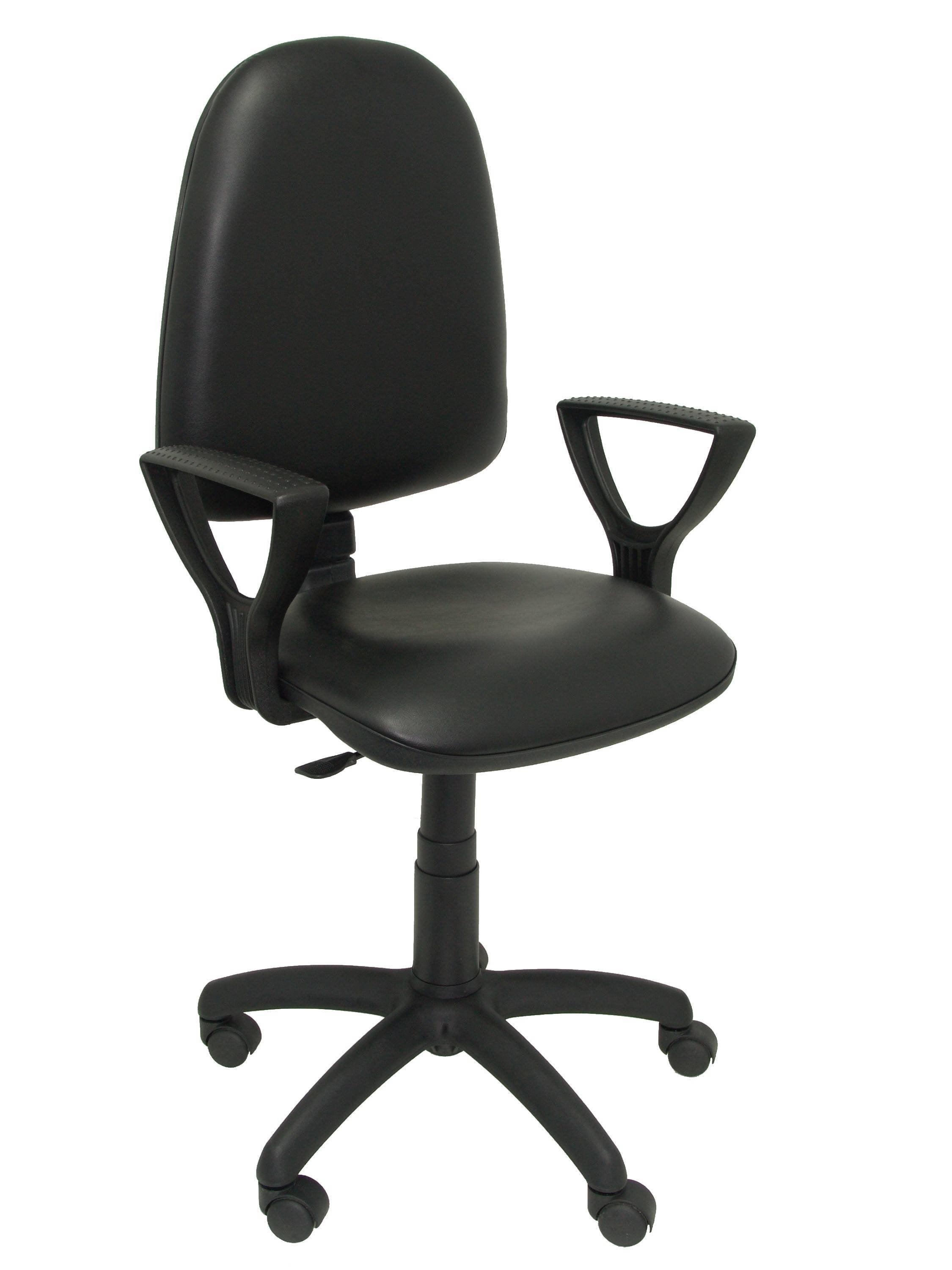 Silla Ayna Similpiel Negro Con Brazos